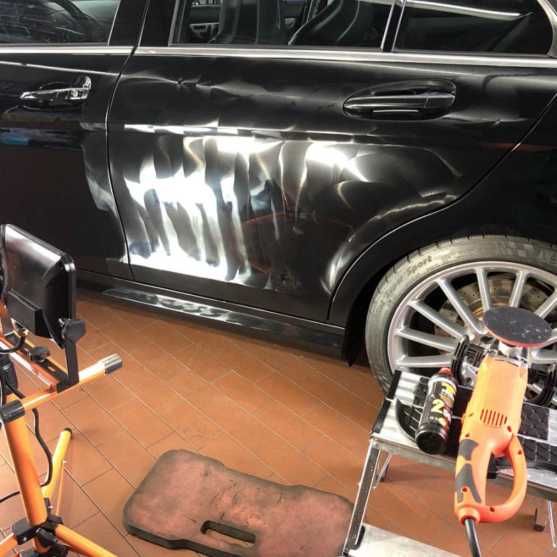 C63, AMG, AMG Pflege, uni schwarz polieren - Autoaufbereitung Solingen